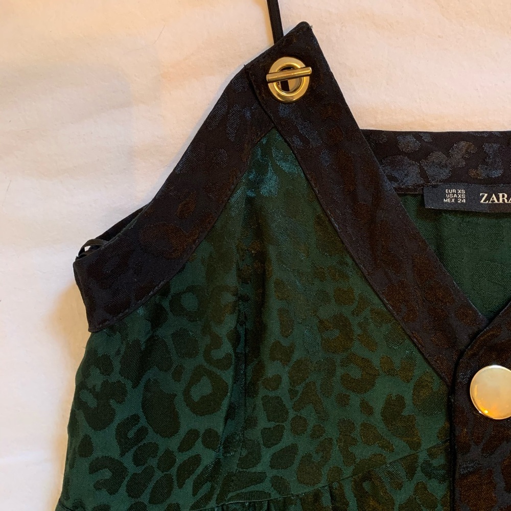 Zara green cheetah print camisole - Picture 3 of 3